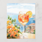 Aperol Spritz Amalfi Italien Brautparty Menü (Rückseite)