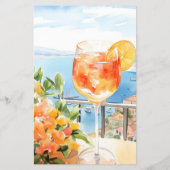 Aperol Spritz Amalfi Italien Brautparty Menü (Rückseite)