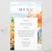 Aperol Spritz Amalfi Italien Brautparty Menü (Vorderseite)