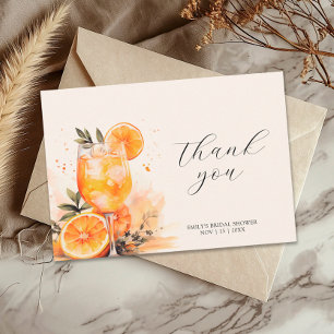 Aperol Spritz Aquarell-Junggesellinnen-Abschied  Dankeskarte