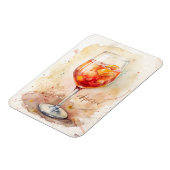Aperol Spritz Aquarellmalerei Magnet (Linke Seite)