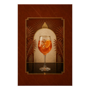Aperol Spritz Art Deco Poster Druckbares Gatsby