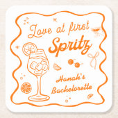 Aperol spritz Bachelorette Rechteckiger Pappuntersetzer (Vorderseite)