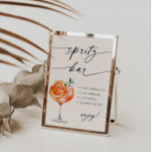 Aperol Spritz Bar Modern Calligraphy Table Sign Poster