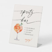 Aperol Spritz Bar Modern Calligraphy Table Sign Sockelschild (Vorderseite)