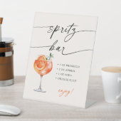 Aperol Spritz Bar Modern Calligraphy Table Sign Sockelschild (In SItu)