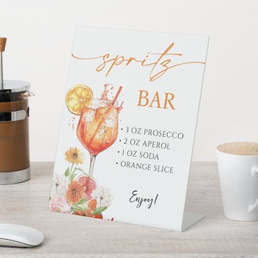 Aperol Spritz Bar Pedestal Sign Sockelschild (In SItu)