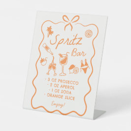 Aperol Spritz Bar Pedestal Sign Sockelschild