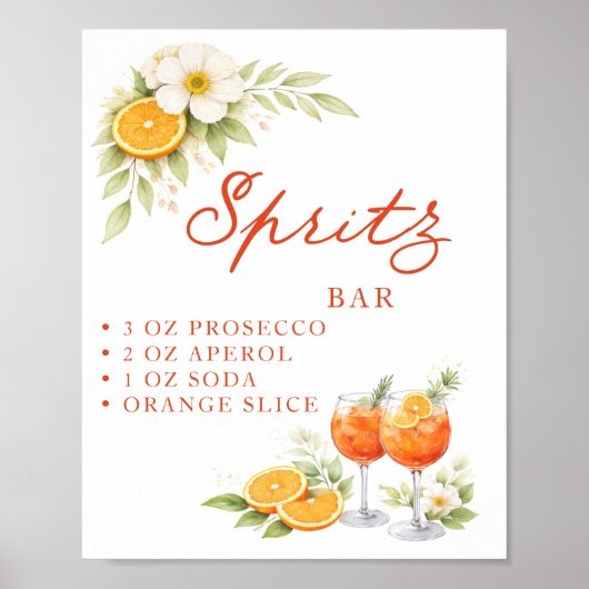 Aperol Spritz Bar Poster (Vorne)