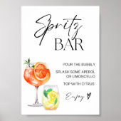 Aperol Spritz Bar Sign, Spritz Cocktail Print Poster (Vorne)