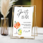 Aperol Spritz Bar Sign, Spritz Cocktail Print Poster