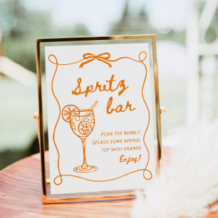 Aperol Spritz Bar Sign, Spritz Cocktail Print Poster