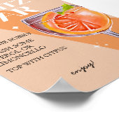 Aperol Spritz Bar Sign, Spritz Cocktail Print Poster (Ecke)