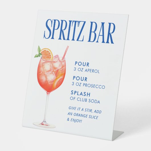 Aperol Spritz Bar Sockelschild (Vorderseite)