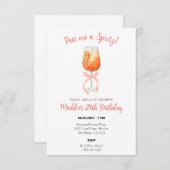 Aperol Spritz Birthday Einladung (Vorne/Hinten)