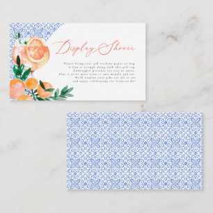 Aperol Spritz Blue Tile Positano Display Dusche Begleitkarte