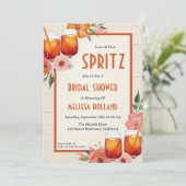 aperol Spritz Brautdusche Einladungen (Stehend Vorderseite)
