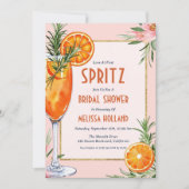 aperol Spritz Brautdusche Einladungen (Vorderseite)