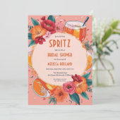 aperol Spritz Brautdusche Einladungen (Stehend Vorderseite)