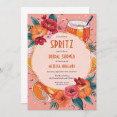aperol Spritz Brautdusche Einladungen (Vorne/Hinten)