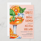 aperol Spritz Brautdusche Einladungen (Vorne/Hinten)