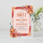 aperol Spritz Brautdusche Einladungen (Stehend Vorderseite)