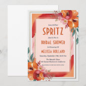 aperol Spritz Brautdusche Einladungen (Vorne/Hinten)