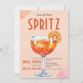 aperol Spritz Brautdusche Einladungen (Vorderseite)