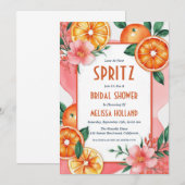 aperol Spritz Brautdusche Einladungen (Vorne/Hinten)