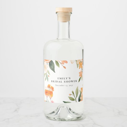 Aperol Spritz Brautparty Alkoholflaschenetikett (Vorderseite)