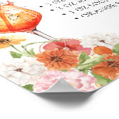 Aperol Spritz Brautparty Bar Sign Poster (Ecke)