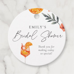 Aperol Spritz Brautparty Classic Round Sticker Geschenkanhänger
