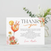 Aperol Spritz Brautparty Danke, Card Dankeskarte (Stehend Vorderseite)
