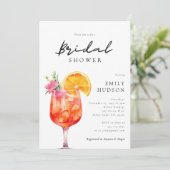 Aperol Spritz Brautparty Einladung (Stehend Vorderseite)