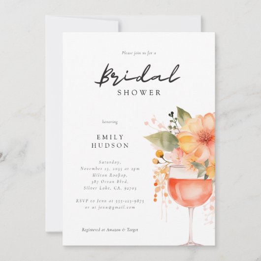 Aperol Spritz Brautparty Einladung (Vorderseite)