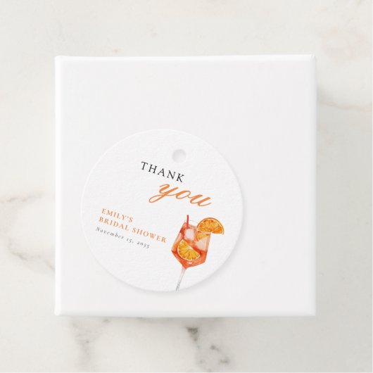 Aperol Spritz Brautparty Geschenkanhänger (Beispiel)