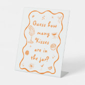 Aperol Spritz Brautparty Guess Wie viele Sockelschild (Vorderseite)