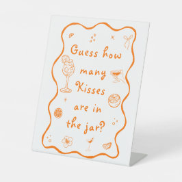 Aperol Spritz Brautparty Guess Wie viele Sockelschild