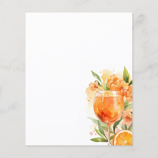 Aperol Spritz Brautparty Menu (Rückseite)