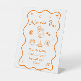 Aperol Spritz Brautparty Mimosa Bar Sockelschild