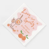 Aperol Spritz Brautparty Napkin Serviette (Ecke)