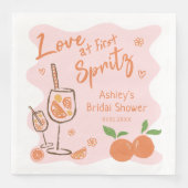 Aperol Spritz Brautparty Napkin Serviette (Vorderseite)