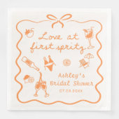 Aperol Spritz Brautparty Napkin Serviette (Vorderseite)
