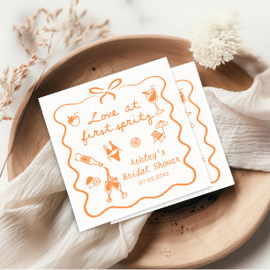 Aperol Spritz Brautparty Napkin Serviette