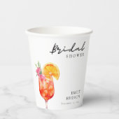 Aperol Spritz Brautparty Pappbecher (Vorderseite)