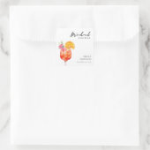 Aperol Spritz Brautparty Quadratischer Aufkleber (Tasche)