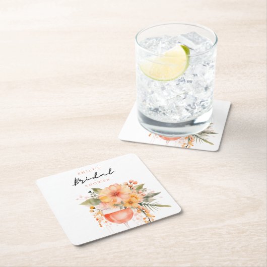 Aperol Spritz Brautparty Rechteckiger Pappuntersetzer (Vor Ort)