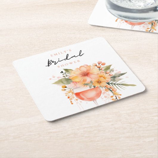 Aperol Spritz Brautparty Rechteckiger Pappuntersetzer (angewinkelt)