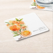 Aperol Spritz Brautparty Rechteckiger Pappuntersetzer (angewinkelt)