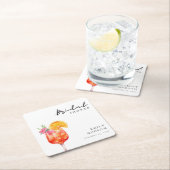 Aperol Spritz Brautparty Rechteckiger Pappuntersetzer (Vor Ort)
